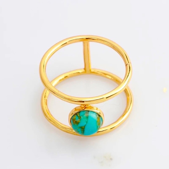 🍒3/$30 New Vintage Turquoise Ring - Picture 3 of 6